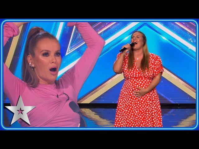 Pregnant mum-to-be WOWS with astonishing vocals | Auditions | BGT 2023