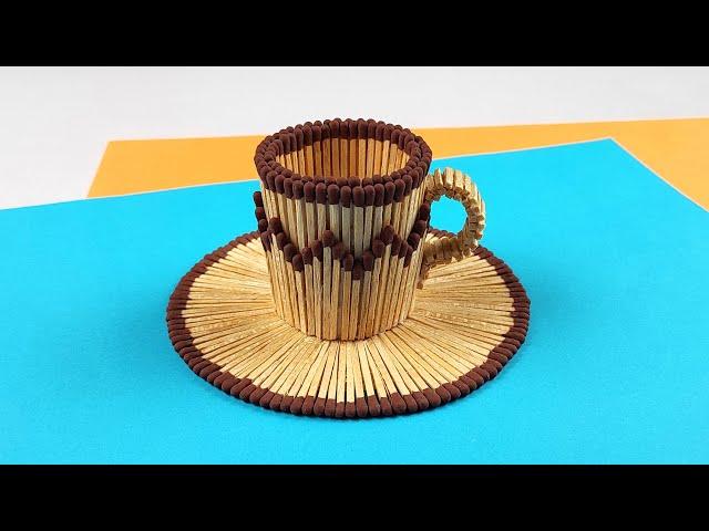 Matchstick Art and Craft Ideas | New Design Diy Matchstick Teacup