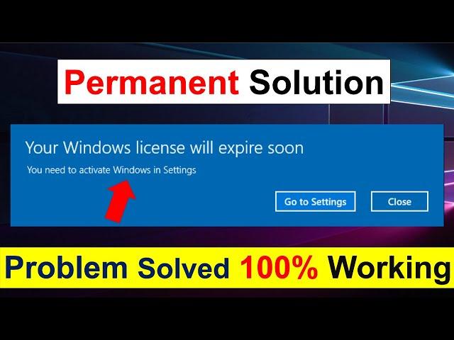 Your Windows license will expire soon | Problem Solved on windows 10 (2021)