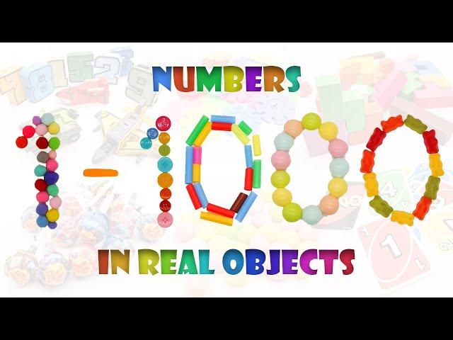 Numbers 1 to 1000 in 100 Real Objects | Uncle Bee TV