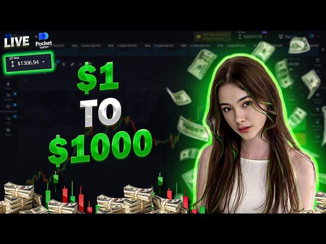 Turn $1 Into $1000  In 13 Minutes | New Binary Options Trading Strategy 2023 - Pocket Option