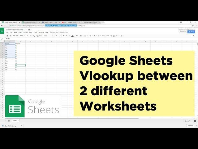 How to do Vlookup between 2 Spreadsheets in Google Sheets | Google Sheet Tutorial