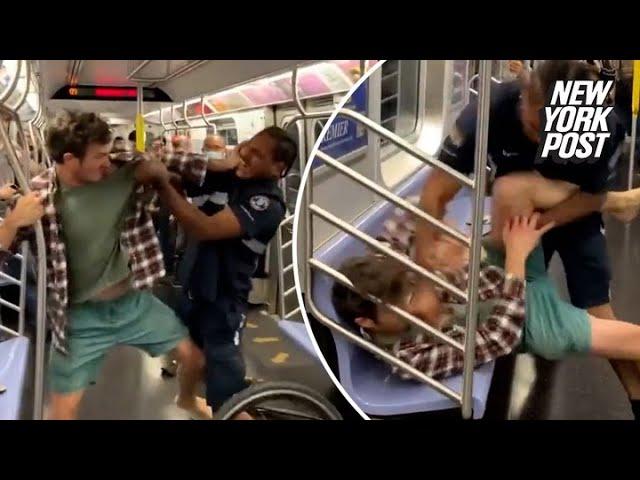 Disturbing video captures NYC subway passengers’ violent brawl | New York Post