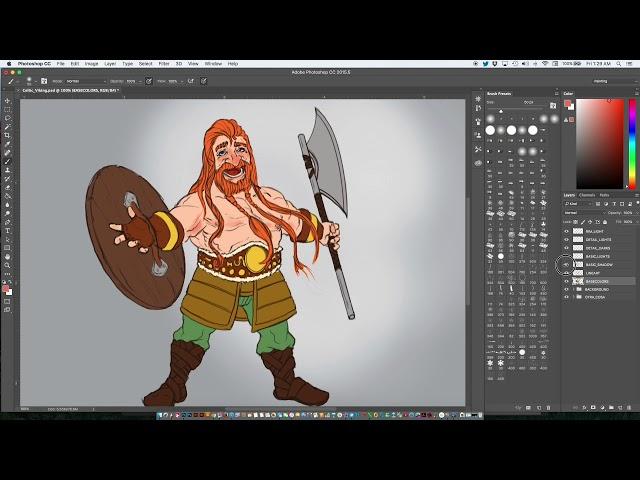 CELTIC VIKING Digital Painting Process VIDEO