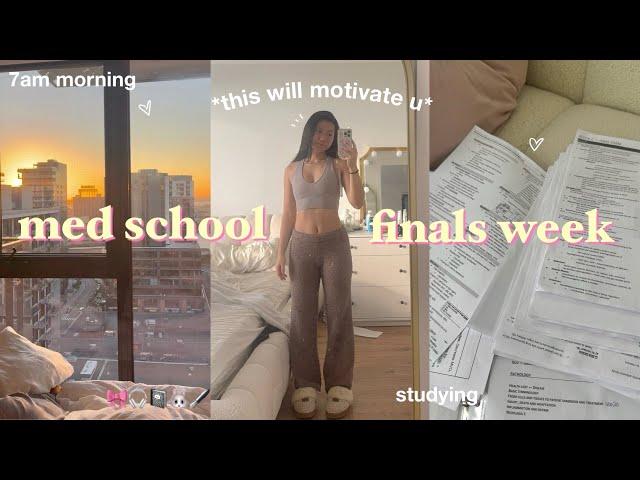 STUDY VLOG: med school finals week! productivity tips, realistic healthy habits & lots of studying