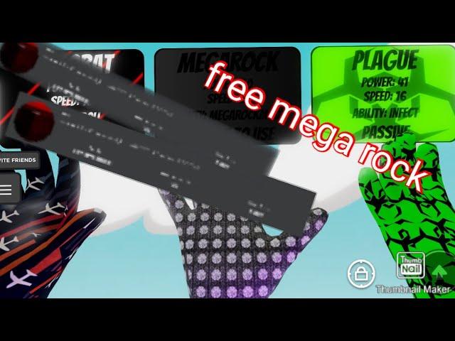 roblox slap battles how to get free mega rock