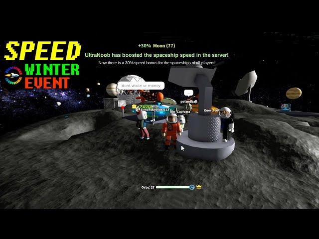 WE BOUGHT SPEED BOOST on WINTER SPACE EVENT in SPACE SIMULATOR Roblox