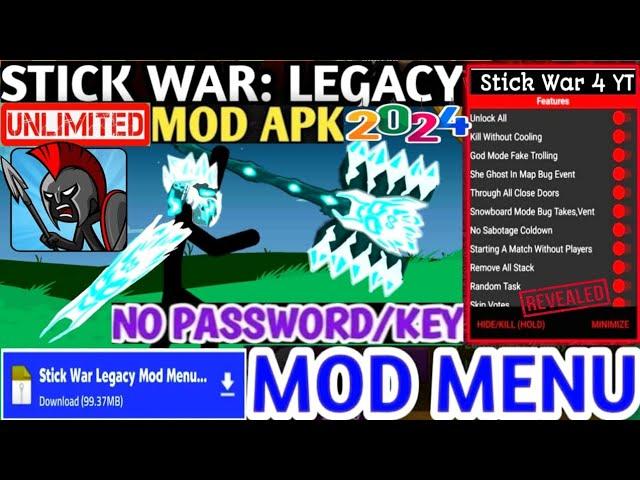 Stick War Legacy Mod Menu 2024 + Stick War Legacy Mod Vip