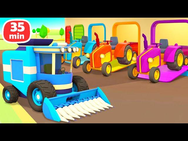 Car cartoons for kids & Learn farm vehicles for kids. Helper cars full episodes cartoon for babies.