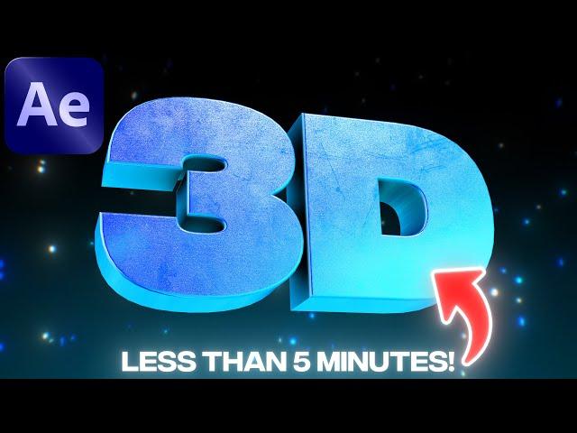 Create 3D Text with NO PLUG INS (After Effects)