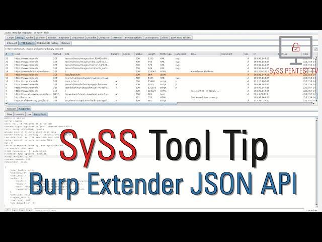 SySS Tool Tip: Burp Extender JSON API for PortSwigger Burp Suite