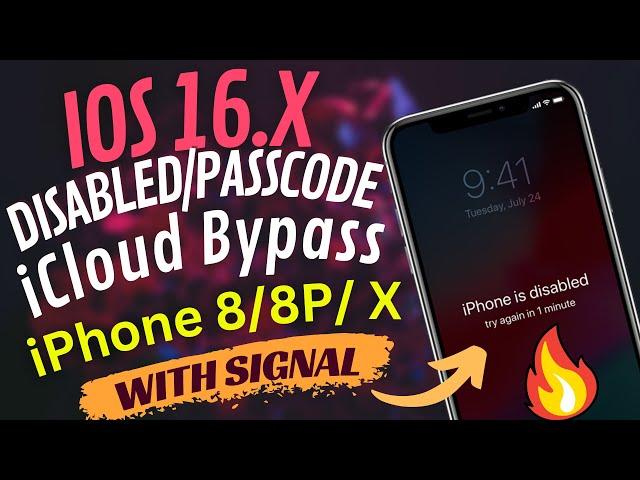 iPhone X iOS 16 Unlock Disable/Passcode iCloud Bypass With Signal No Downgrade Unlocktool 2023