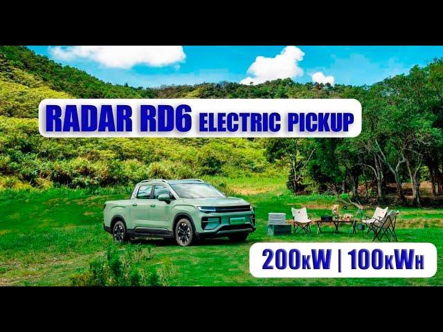 RADAR RD6 electric pickup truck for camping | 200kW | 100kWh