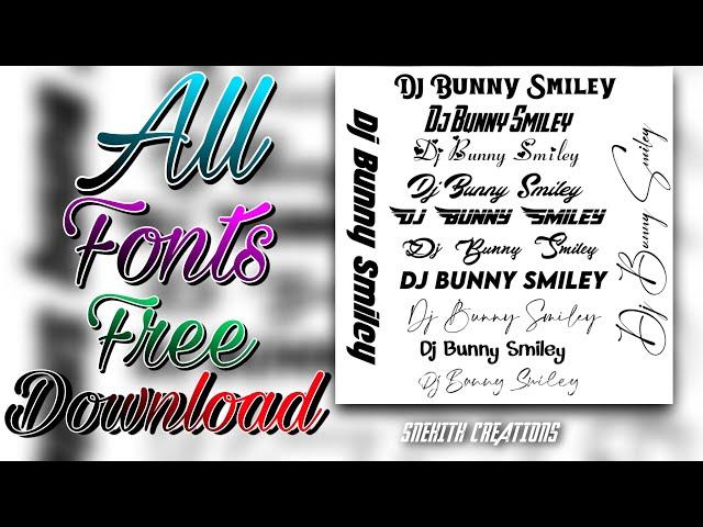 All types of fonts download free || link in description || My fonts