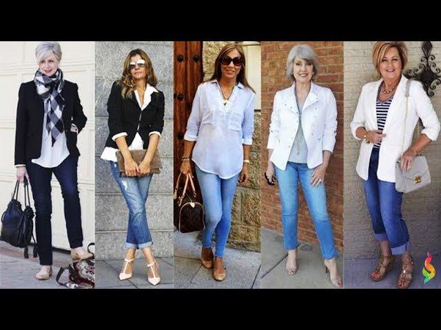 How to wear jeans after 50 and not seem ridiculous and cheap?