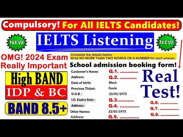 IELTS LISTENING PRACTICE TEST 2024 WITH ANSWERS | 29.10.2024