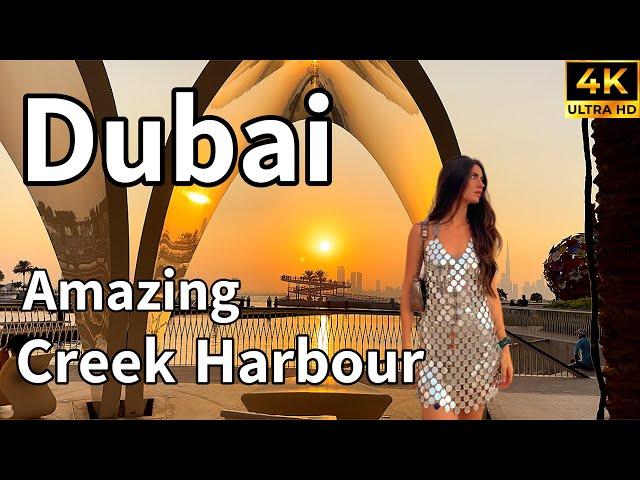 Dubai Creek Harbour  Amazing New Tourist Destination [ 4K ] Walking Tour