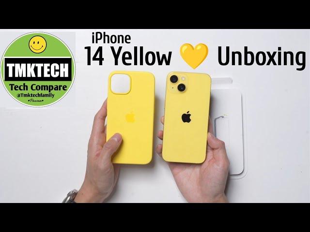 New iPhone 14 Yellow Colour Unboxing and Looks @TMKTECH