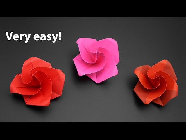 Easiest Origami Rose Ever! - How to Fold - Valentine's Day Gift