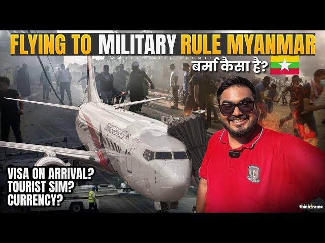 INDIAN flying to MYANMAR in CIVIL WAR  | Yangon City Tour | Visa,Sim and Currency Information