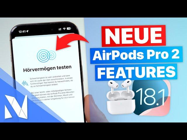 AirPods Pro 2 als Hörgerät + Hörtest - NEUE Funktionen im Überblick (iOS 18.1) | Nils-Hendrik Welk