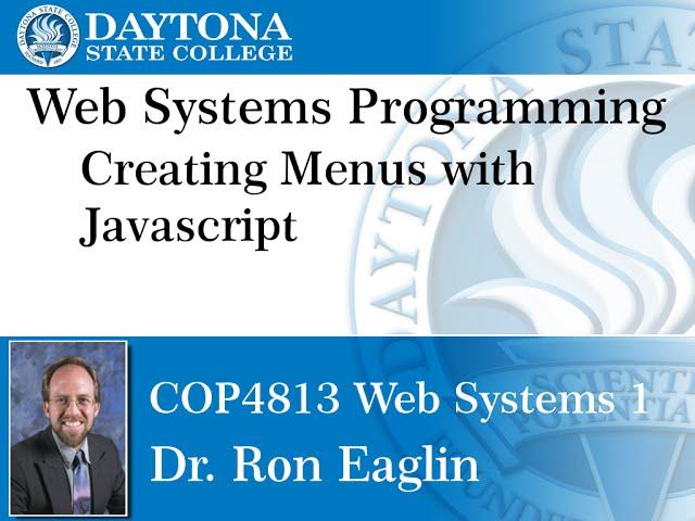 Web  Programming - Creating menus with JavaScript