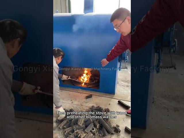 Household wood straw charcoal making machine carbonization furnace