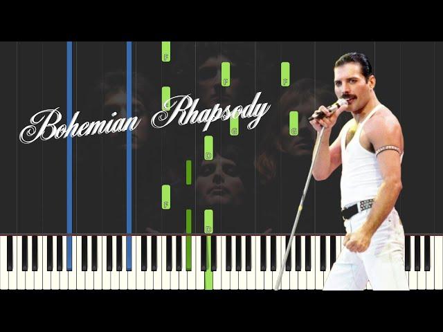 Queen - Bohemian Rhapsody Piano/Karaoke *FREE SHEET MUSIC IN DESC.* (As Played by Freddie Mercury)