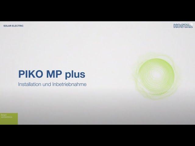 PIKO MP plus: Installation und Inbetriebnahme