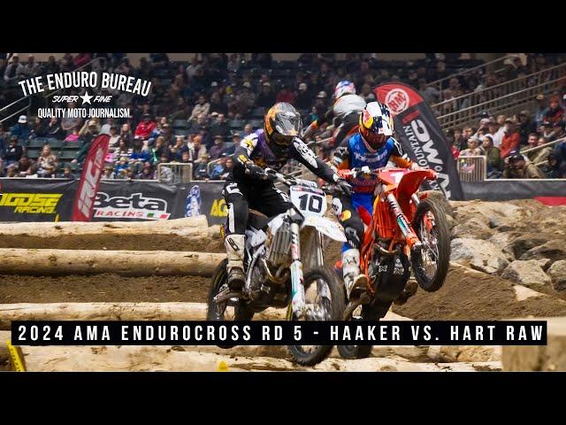 Colton Haaker vs. Trystan Hart - Moto 1, Round 5, 2024 AMA Endurocross Raw