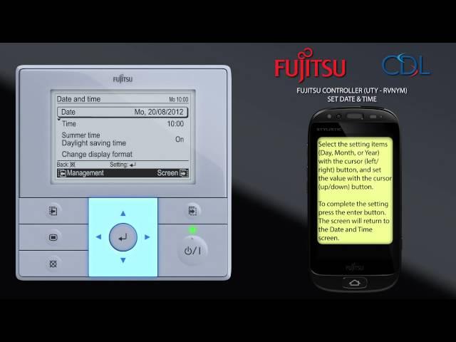 Video 113 - Fujitsu UTY-RVNYM date and time settings