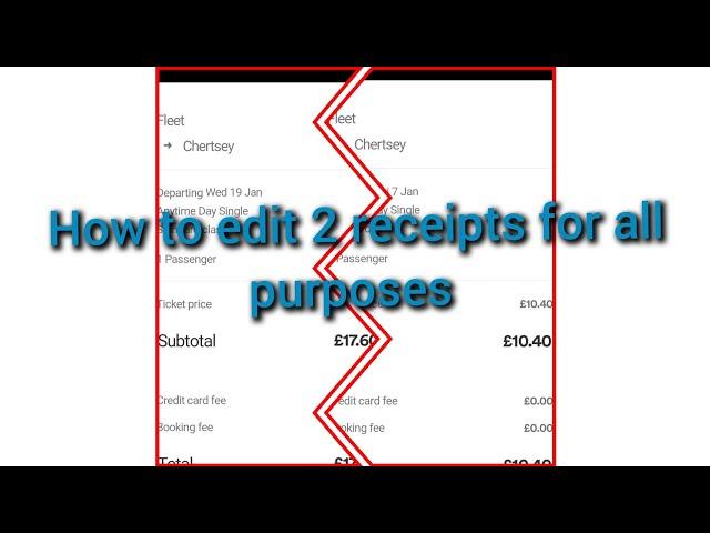 how to edit your receipts for prices