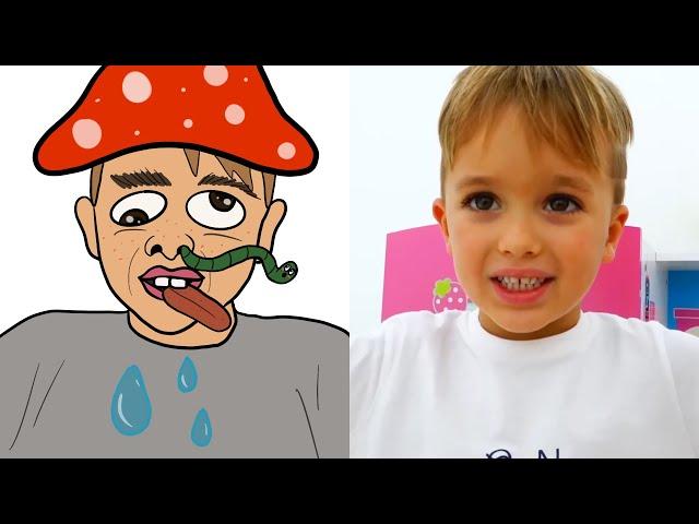 Vlad and Niki pretend play with Mommy | Funny stories l Drawing Meme