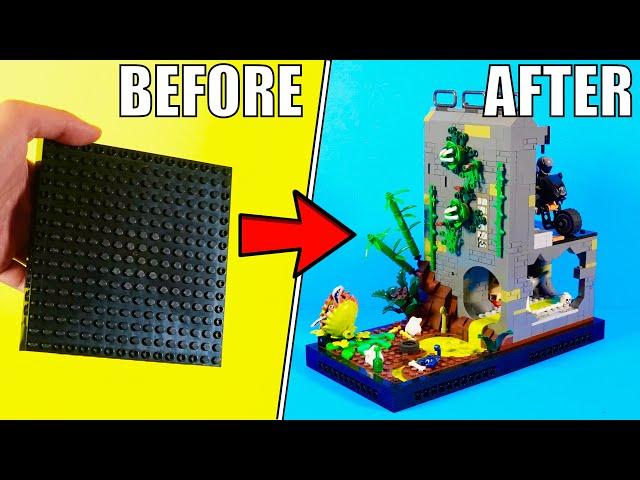 6 Ways To Make Small LEGO MOCs POP! ⎮ Feat. A Velociraptor Den In The Sewer MOC!