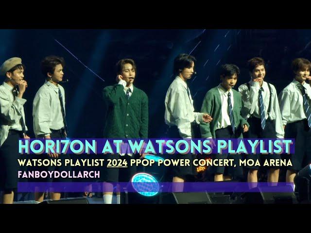 HORI7ON Fancam - 240818 WATSONS PLAYLIST 2024 PPOP Power Concert, MOA Arena - Fan Boy Doll Arch