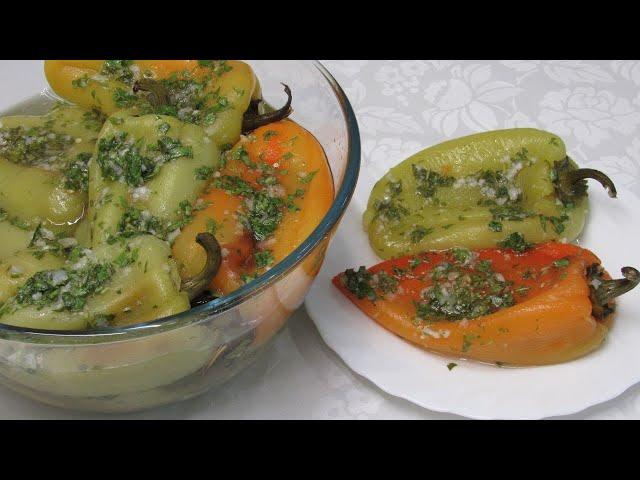 Болгарский ПЕРЕЦ с чесноком! Быстро и Вкусно готовлю в духовке но можно и на сковороде