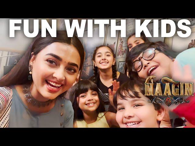 On Set Fun with kids, Naagin 6 | Exclusive Behind the Scenes @tejasswiprakash413