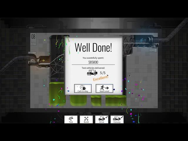 Bridge Constructor Portal, level 8