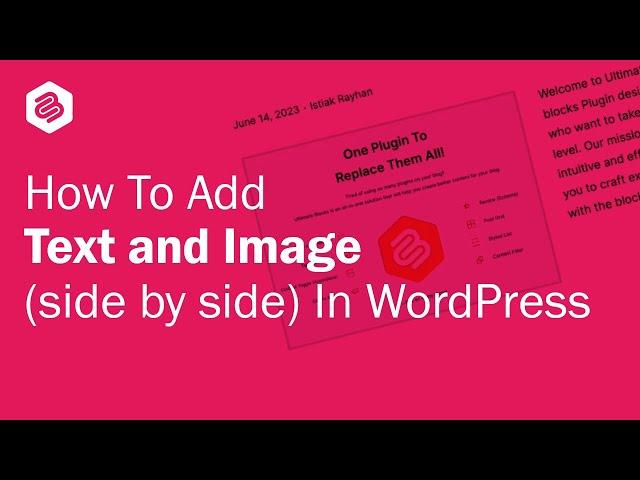 How to Add Text & Image Side by Side in WordPress