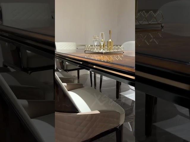 Bentley Design Luxury Wooden Dining Set #diningtable #diningchair #bentley #luxurydesign #diningset