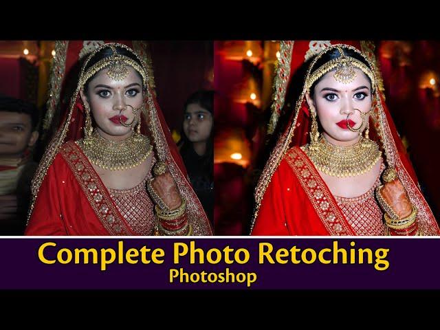 Complete Photo Retouching in Photoshop ! Color & Skin Retouching Photoshop tutorial in Hindi