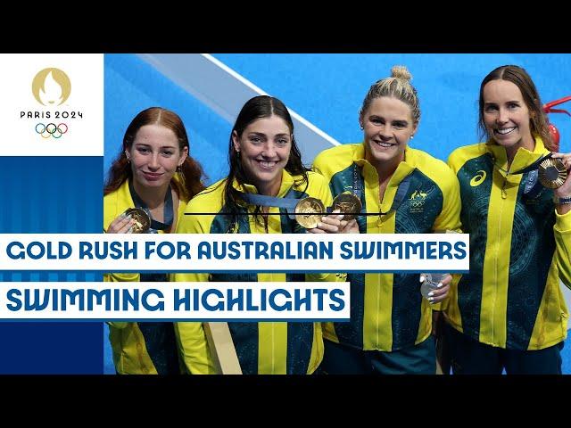 Golds galore for Australia on day 1 of swimming  | Paris 2024 highlights