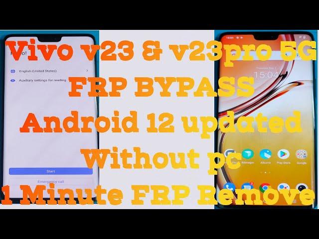 Vivo v23 & v23 pro 5G |FRP Bypass Without Pc | Android 12 Updated | HD Solution 