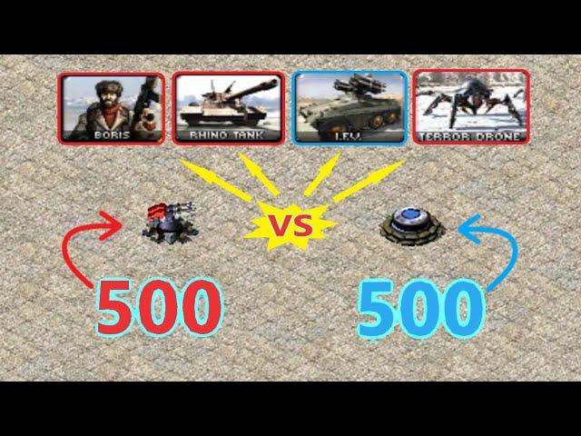 500 stacked - Sentry Gun vs Pillbox - Red Alert 2