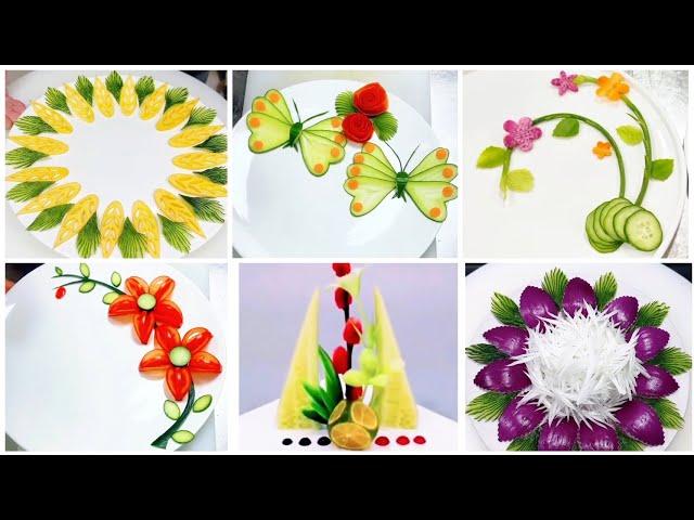 Salad decoration|cucumbercarrot tomatoSalad|Amazing easy ideas