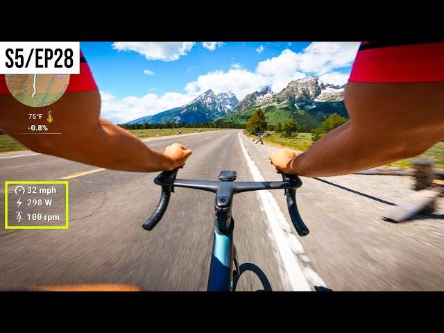 ROAD BIKING through GRAND TETON national park!