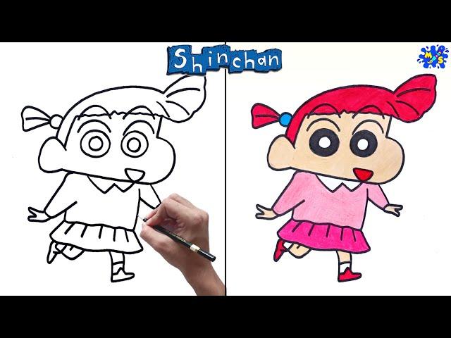 Shinchan Drawing || How to Draw Nene Sakurada Step by Step