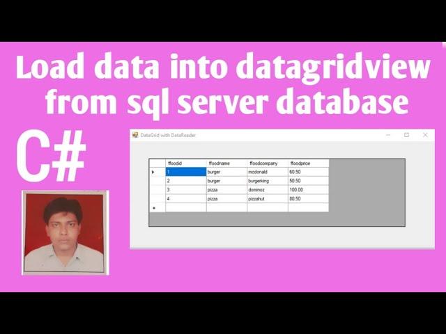 Load data into datagridview from sql server database using datareader in c#
