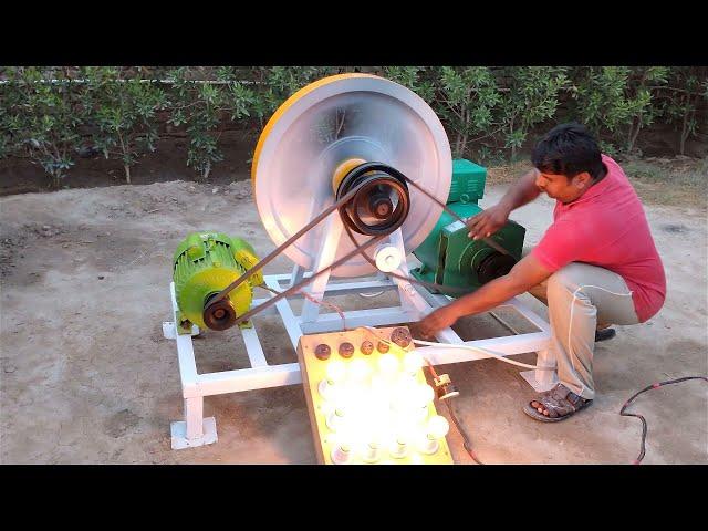 Free energy Generator With 100 Kg Flywheel 12Kw Alternator 100% Real Free Electricity