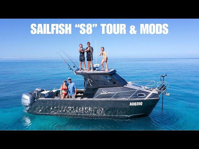 SAILFISH "S8" walk through & Modifications #boatlife The gear on this thing is Crazy!!